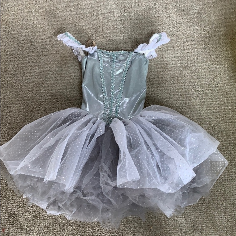 gray ballet dance costume